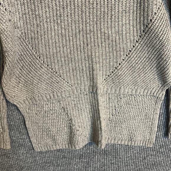 Anthropologie Moth Womens Pullover Sweater Size Small Gray High Low Chunky Knit - Picture 4 of 8